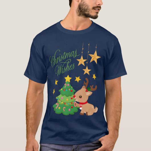 Christmas Joy Dwarf Stocking Wishes Christmas frie T-shirt (Voorkant)