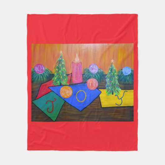 Christmas Joy Fleece Deken (Voorkant)
