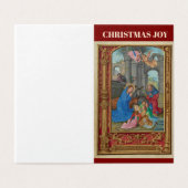 Christmas Joy Geboorte Gevouwen Kaart (Buitenkant ongevouwen)