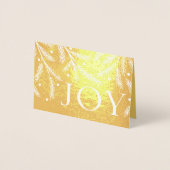 Christmas Joy Gold Folie Vakantieboom Branches Folie Kaarten (Voorkant)