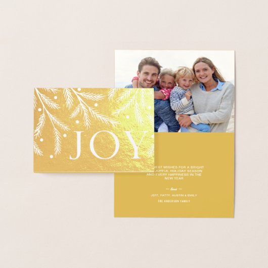 Christmas Joy Gold Folie Vakantieboom Branches Folie Kaarten (Display)