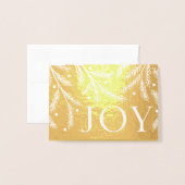 Christmas Joy Gold Folie Vakantieboom Branches Folie Kaarten (Voorkant met envelop)