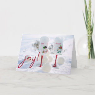 Christmas Joy - Laat het sneeuwen - Uw foto Notitiekaartje