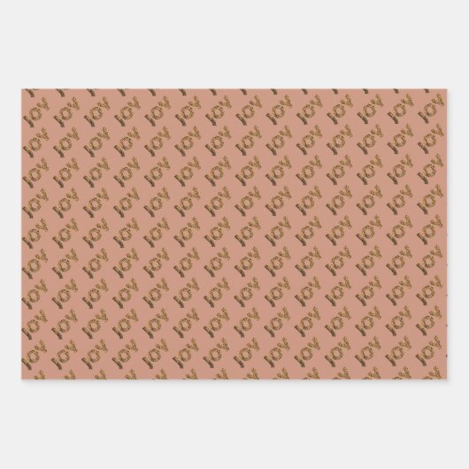 Christmas Joy Leopard Pattern Inpakpapier Vel (Voorkant 2)