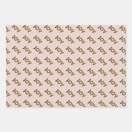 Christmas Joy Leopard Pattern Inpakpapier Vel (Voorkant)