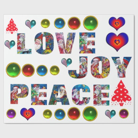 CHRISTMAS JOY LIVE PEACE CADEAUPAPIER (Vlak)