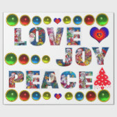 CHRISTMAS JOY LIVE PEACE CADEAUPAPIER (Vlak)