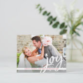 CHRISTMAS JOY moderne overlay fotoscript schrijven Feestdagenkaart (Staand voorkant)