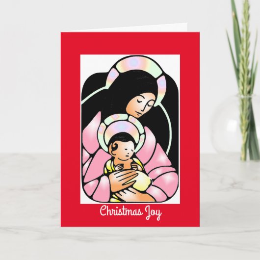 Christmas Joy Mosaic Feestdagen Kaart (Voorkant)