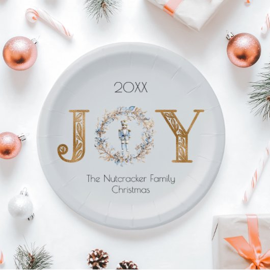 Christmas Joy Notenkraker Waterverf Papieren Bordje