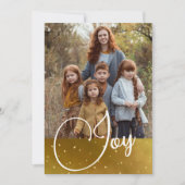 Christmas Joy Photo Gold Feestdagenkaart (Voorkant)