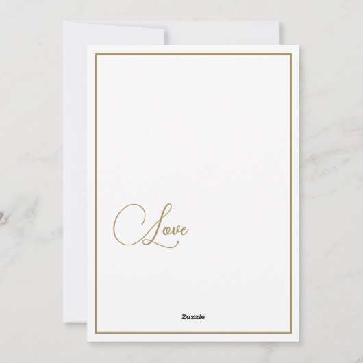 Christmas Joy Photo Gold Feestdagenkaart (Achterkant)