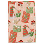 Christmas Joy Pink Medium Cadeauzakje (Voorkant)