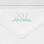 Christmas Joy Return-adres Schattige Zelfinktende Stempel