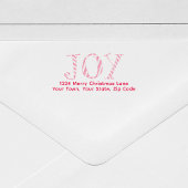 Christmas Joy Return-adres Schattige Zelfinktende Stempel