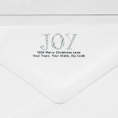 Christmas Joy Return-adres Schattige Zelfinktende Stempel
