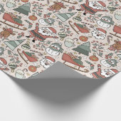 Christmas Joy - Roze Cadeaupapier (Hoek)