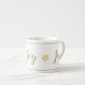 Christmas Joy Snowflake Espresso Mok (Voorkant rechts)
