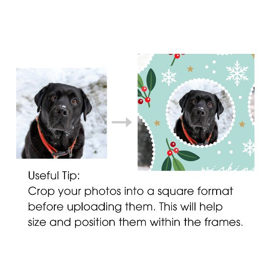 Christmas Joy Snowflake Schattigee Fotocollage Min Cadeaupapier