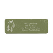 Christmas Joy Snowflakes Etiket (Voorkant)