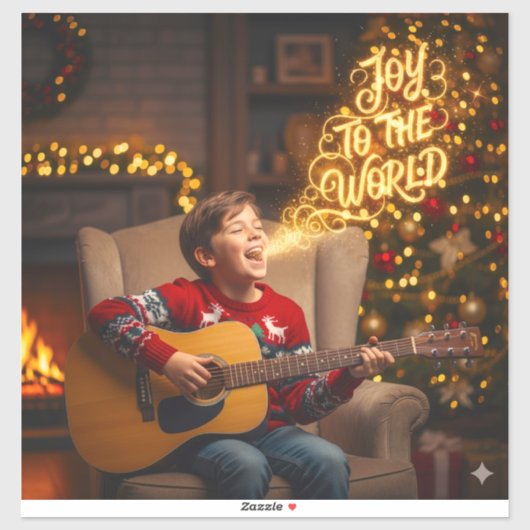 CHRISTMAS JOY THEME SINGING KIDS STICKER (Vel)