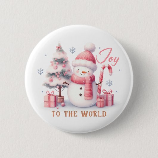 Christmas Joy to the World Button (Voorkant)