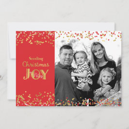 Christmas Joy vakantiefoto wenskaart Feestdagenkaart