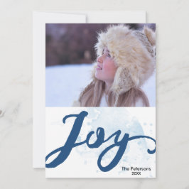 Christmas Joy Waterverf Brushstroke Vakantiefoto Feestdagenkaart