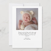 Christmas Joy White Foto Aankondiging Geboorte (Achterkant)