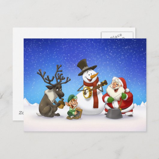 Christmas Jug Band Briefkaart (Voorkant / Achterkant)