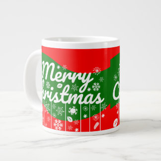 Christmas Jumbo Mug – White Ornaments  Grote Koffiekop