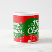 Christmas Jumbo Mug – White Ornaments  Grote Koffiekop (Voorkant)