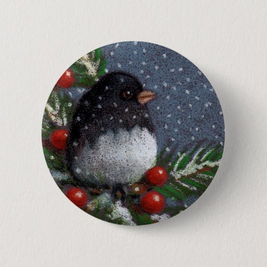 CHRISTMAS JUNCO RONDE BUTTON 5,7 CM (Voorkant)