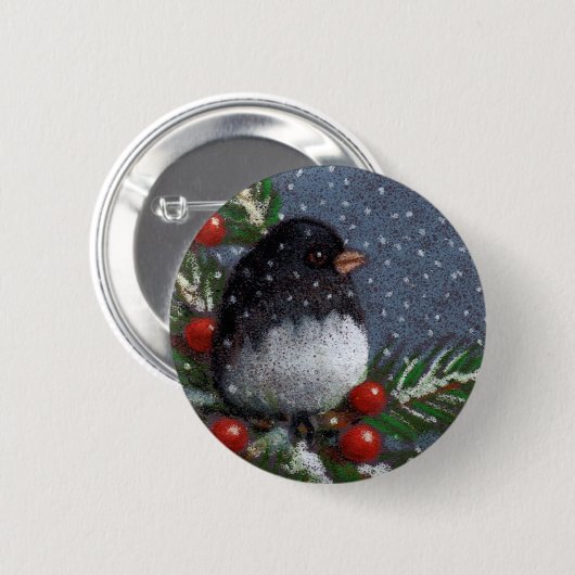 CHRISTMAS JUNCO RONDE BUTTON 5,7 CM (Voorkant /achterkant)