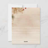 Christmas Junk Journal Recept Kaart (Achterkant)