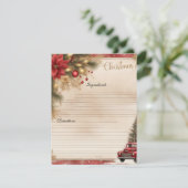 Christmas Junk Journal Recept Kaart (Staand voorkant)