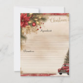 Christmas Junk Journal Recept Kaart (Voorkant)