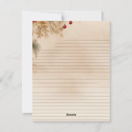 Christmas Junk Journal Recept Kaart (Achterkant)