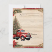 Christmas Junk Journal Recept Kaart (Voorkant)