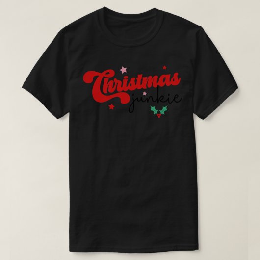 Christmas Junkie T-shirt (Design voorkant)