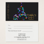Christmas Just for You Cadeau Kaart Certificaat (Voorkant /achterkant)
