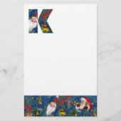 CHRISTMAS K BRIEF / SANTA CLAUS MET RODE RIBBON BRIEFPAPIER (Voorkant)