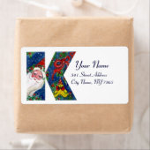 CHRISTMAS K BRIEF / SANTA CLAUS MET RODE RIBBON ETIKET (Insitu)