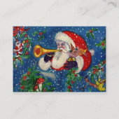 CHRISTMAS K LETTER/SANTA BUGLER MONOGRAM VISITEKAARTJE (Achterkant)