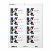 CHRISTMAS K LETTER/SANTA CLAUS BUGLER ETIKET (Full Sheet)