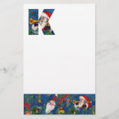 CHRISTMAS K LETTER/SANTA CLAUS BUGLER MONOGRAM BRIEFPAPIER (Voorkant)