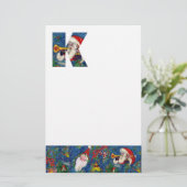 CHRISTMAS K LETTER/SANTA CLAUS BUGLER MONOGRAM BRIEFPAPIER (Staand voorkant)