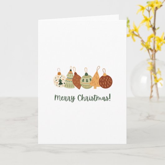 Christmas Kaart - Blank Inside - Aangepast bericht (Gele Bloem)