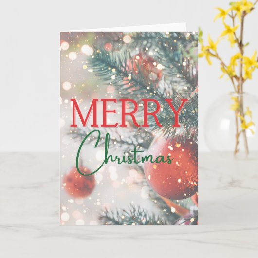 Christmas Kaart - Blank Inside - Aangepast bericht (Gele Bloem)