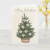 Christmas Kaart - Blank Inside - Aangepast bericht (Gele Bloem)